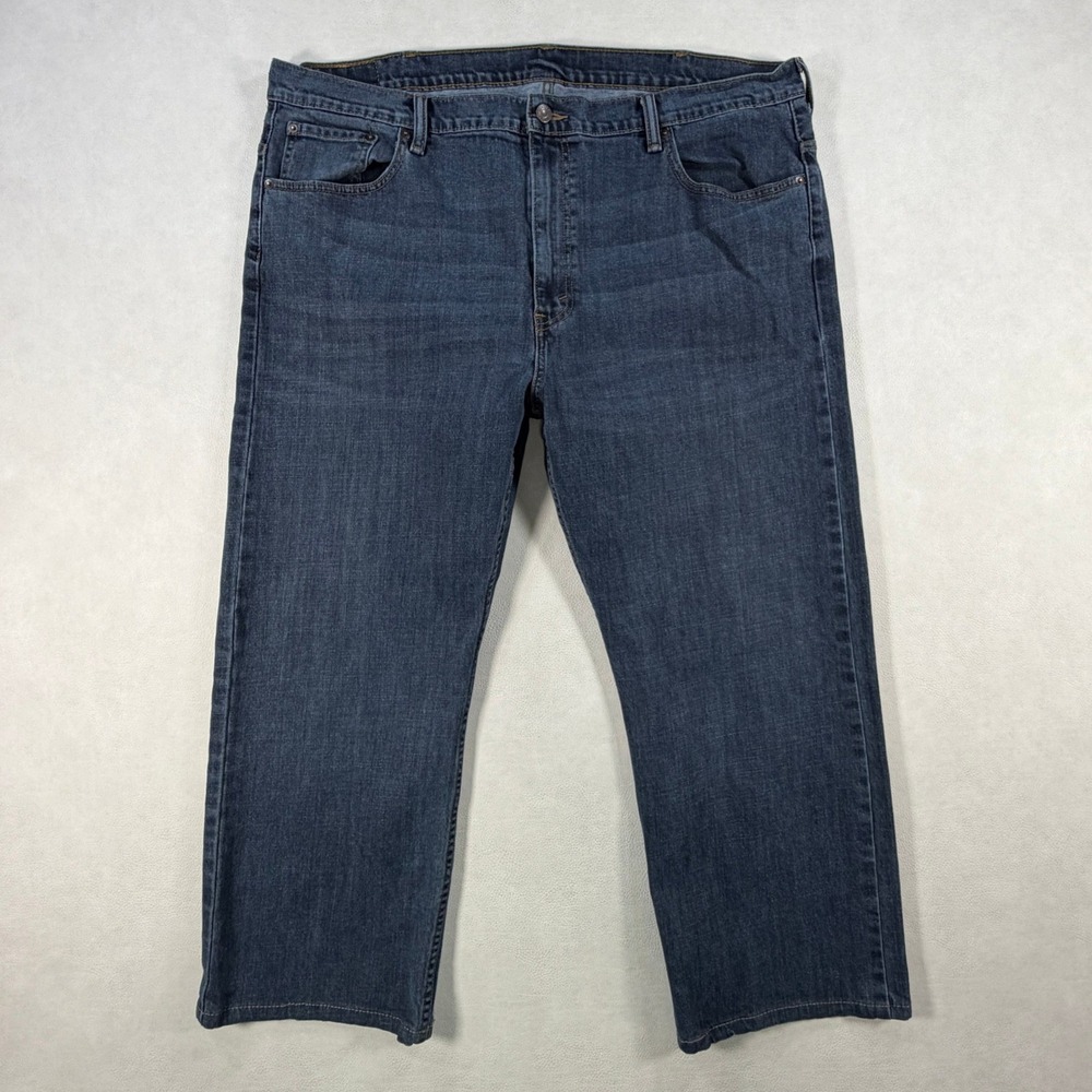 Levis 569 Mens 42x28 Loose Straight Dark Wash Denim Jeans Blue Western